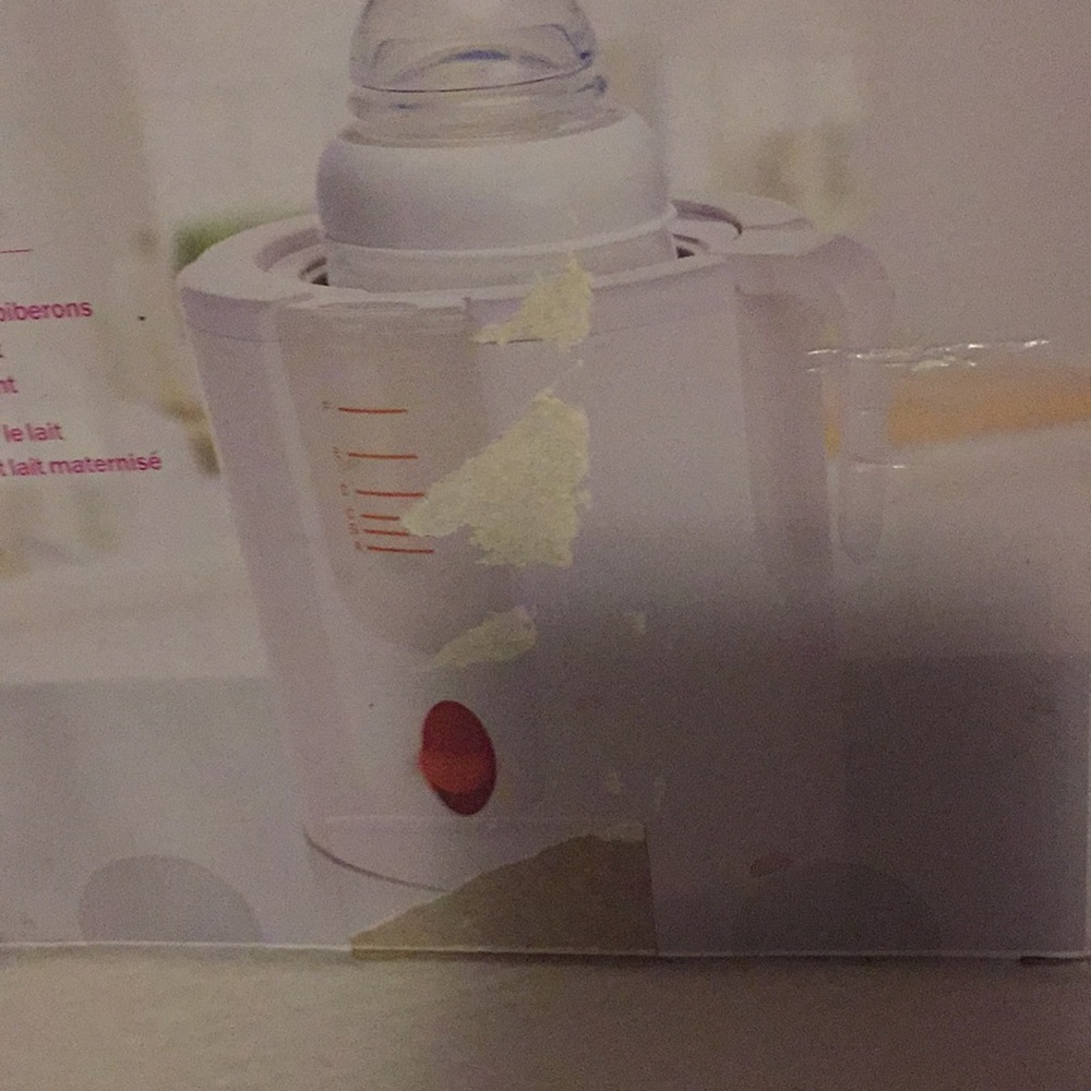 A bottle warmer